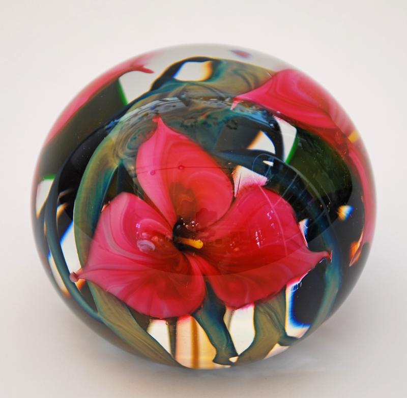 PINK TRILLIUM PAPERWEIGHT